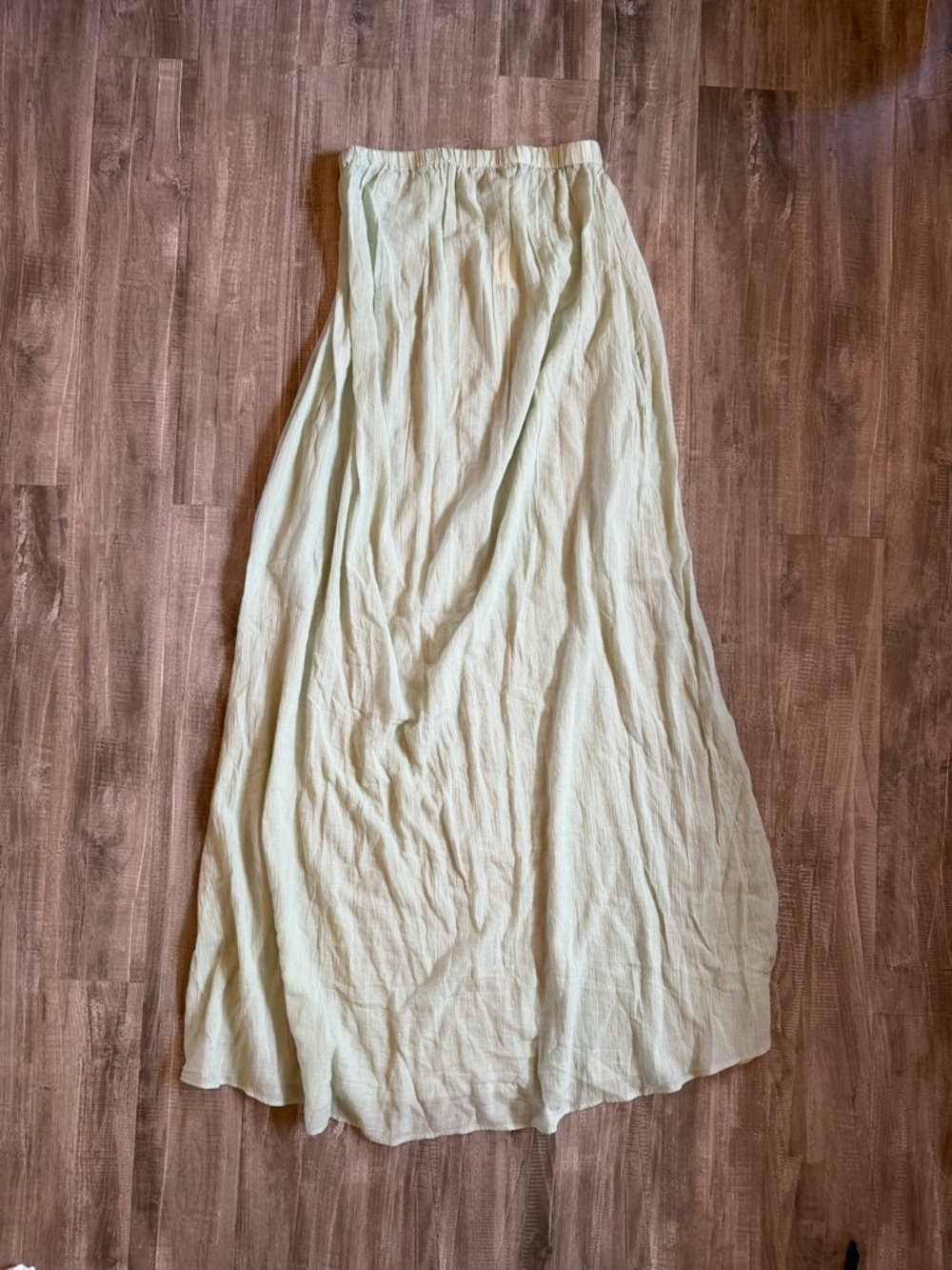 Celande Light Mint Green 100% Cotton Strapless Cover Up
